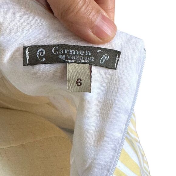 CARMEN VAZQUEZ | Yellow | STRIPED DRESS - Picture 8 of 12